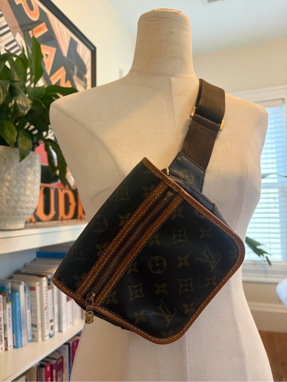 Louis Vuitton Monogram Canvas Crossbody Belt Bag - Brown & Tan